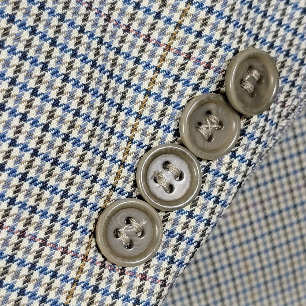 Canali Modello AL 1330/00 Mens Sport Coat 3 Button Multi Color Houndstooth 42R - Picture 8 of 16